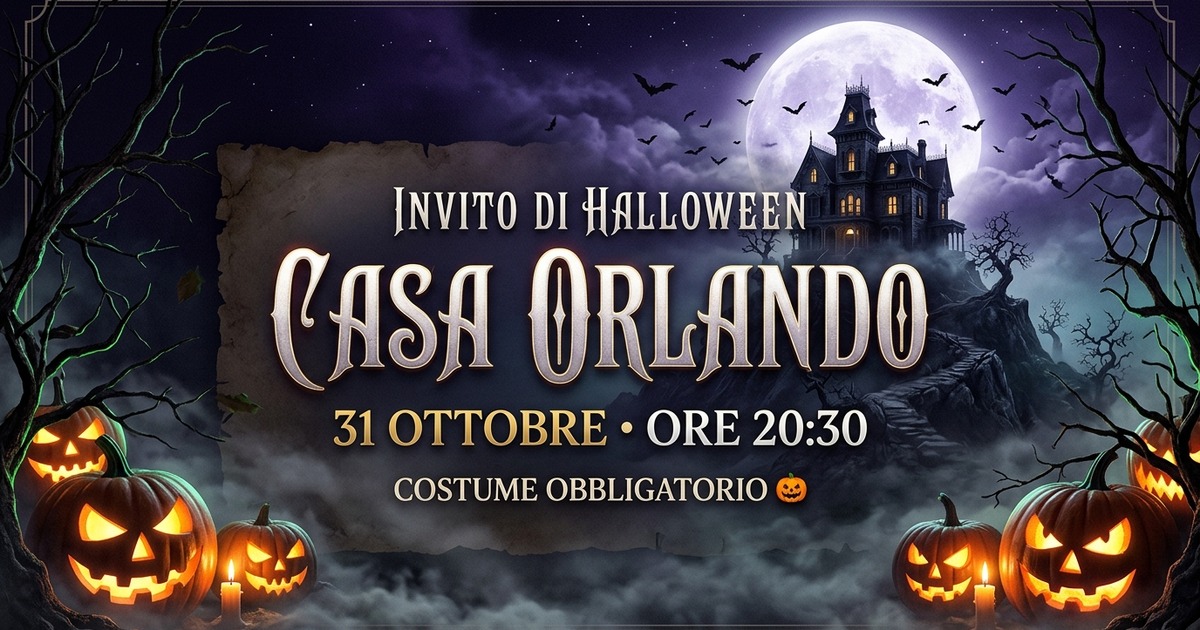 Invito Halloween Casa Orlando